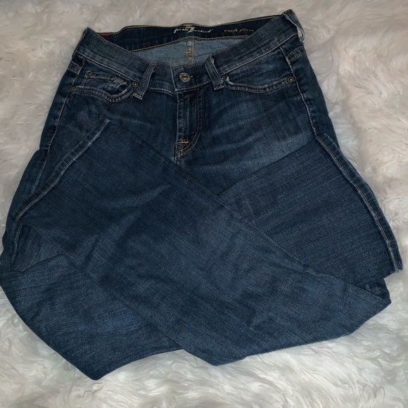 7 For All Mankind Crop Flare Jeans - Picture 2 of 5